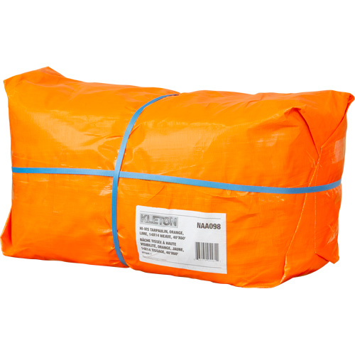B&acirc;che tiss&eacute;e robuste haute visibilit&eacute;, Poly&eacute;thyl&egrave;ne, Vert/Orange, 40' x 60' x 12 mils Les Distributions ICE