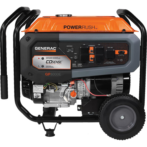 G&eacute;n&eacute;ratrice portable avec technologie COsense, 10000 W de surtension, 8000 W nominale, 120 V/240 V, R&eacute;servoir de 7,9 gal. Les Distributions ICE