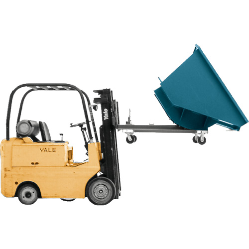 Self-Dumping Hopper, Steel, 1 cu.yd., Blue Les Distributions ICE