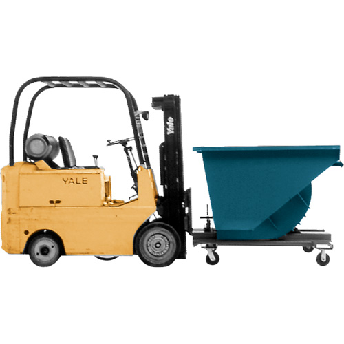 Self-Dumping Hopper, Steel, 1 cu.yd., Blue Les Distributions ICE