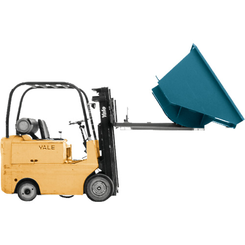 Self-Dumping Hopper, Steel, 3/4 cu.yd., Blue Les Distributions ICE