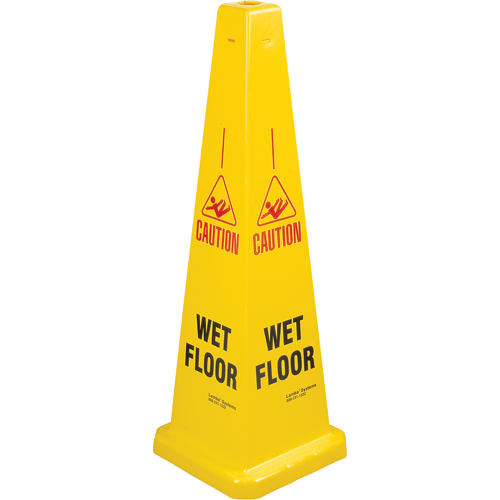 "Wet Floor" Lamba Traffic Cones, English with Pictogram Les Distributions ICE