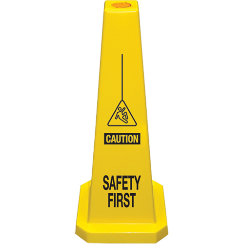 C&ocirc;nes de d&eacute;viation  Safety First , Anglais avec pictogramme Les Distributions ICE