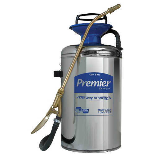 Vaporisateur professionnel s&eacute;rie premi&egrave;re qualit&eacute;, 2 gal. (7,6 L), Acier inoxydable, Lance de 12" Les Distributions ICE