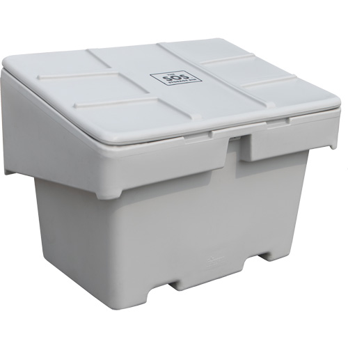 Salt Sand Container SOS, With Hasp, 42" x 29" x 30", 11 cu. Ft., Grey Les Distributions ICE