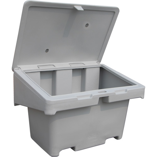 Salt Sand Container SOS, With Hasp, 42" x 29" x 30", 11 cu. Ft., Grey Les Distributions ICE
