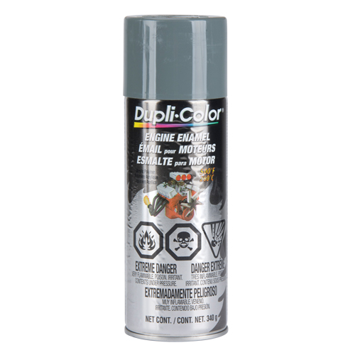 Peinture &agrave; &eacute;mail avec c&eacute;ramique pour moteur, Nouveau Gris Ford, Brillant, 12 oz, Canette a&eacute;rosol Les Distributions ICE