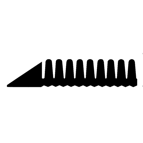 Tapis Mat-A-Dor, Caoutchouc, Grattoir Type, Motif Style pointe de doigt, 3' x 6', Noir Les Distributions ICE
