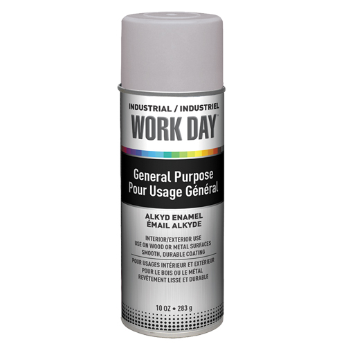 Peinture industrielle Work Day, Gris, Tr&egrave;s mat, 10 oz, Canette a&eacute;rosol Les Distributions ICE