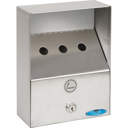 Smoking Receptacles, Wall-Mount, Stainless Steel, 1 Litres Capacity, 9" Height Les Distributions ICE