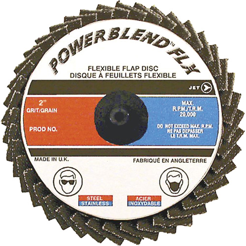 Powerblend FLX Roll-On Flap Disc, 3" x 120 Grit, Zirconia Alumina Les Distributions ICE