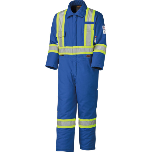 5522A Combinaison de s&eacute;curit&eacute; &agrave; haute visibilit&eacute; ignifuge et anti-arcs &eacute;lectriques, Taille 2T-Grand, Bleu royal, 58 cal/cm² Les Distributions ICE
