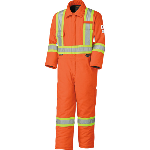 5532A Combinaison de s&eacute;curit&eacute; &agrave; haute visibilit&eacute; ignifuge et anti-arcs &eacute;lectriques, Taille 2T-Grand, Orange haute visibilit&eacute;, 58 cal/cm² Les Distributions ICE
