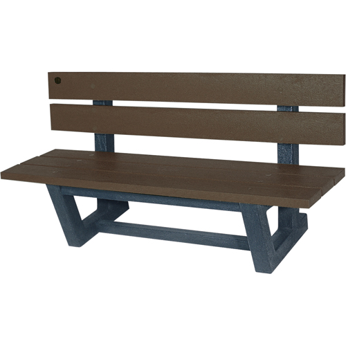 Bancs de parc d'ext&eacute;rieur, Plastique recycl&eacute;, 60" lo x 22-13/16" la x 29-13/16" h, Ombre Les Distributions ICE
