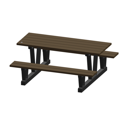 Tables de pique-nique d'ext&eacute;rieur en plastique recycl&eacute;, 72" lo x 60-5/16" la, Noyer Les Distributions ICE
