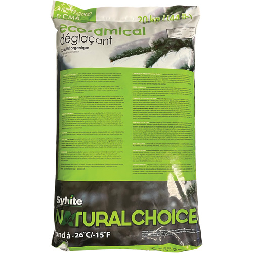Produits de d&eacute;glaçage Natural Choice, Sac, 44 lb(20 kg), Point de fonte -26°C (-14,8°F) Les Distributions ICE