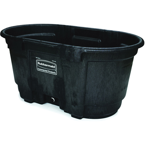 Stock Tank, 31" D x 53" W x 25-1/8" H, 800 lbs. Capacity, Black Les Distributions ICE