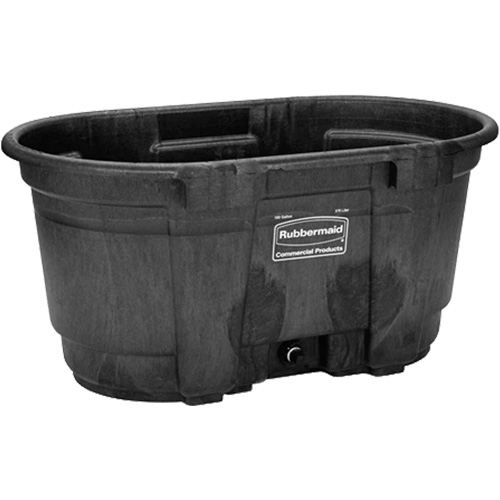 Stock Tank, 31" D x 53" W x 25-1/8" H, 800 lbs. Capacity, Black Les Distributions ICE