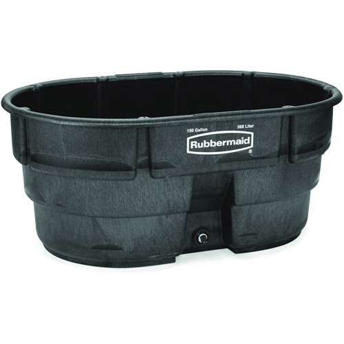 Stock Tank, 39" D x 58" W x 25" H, 1200 lbs. Capacity, Black Les Distributions ICE