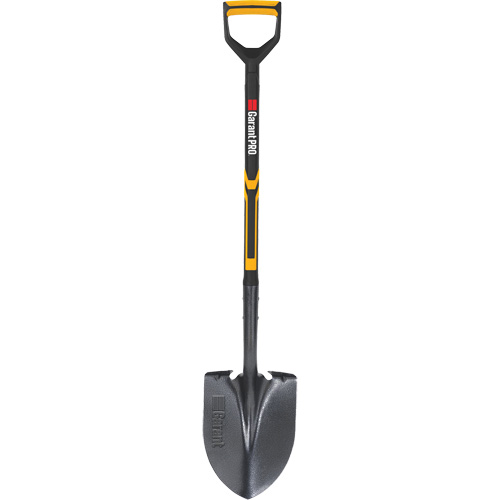 Pro Round Point Shovel, Tempered Steel Blade, Fibreglass, D-Grip Handle Les Distributions ICE