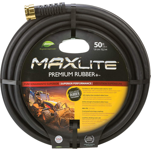 Commercial Duty Hoses, Rubber, 5/8" dia. x 50' Les Distributions ICE