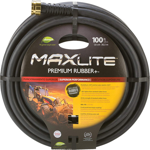 Commercial Duty Hoses, Rubber, 5/8" dia. x 100' Les Distributions ICE