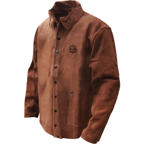 Gander Brand Split Cowhide Welding Jacket, Leather, Medium, Brown Les Distributions ICE