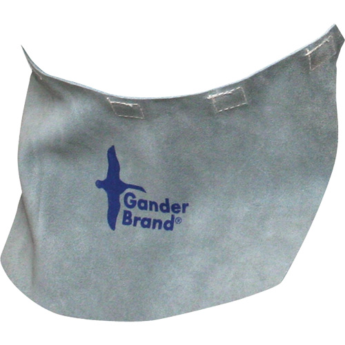 Gander Brand Split Leather Welding Helmet Bib, Pearl Grey Les Distributions ICE