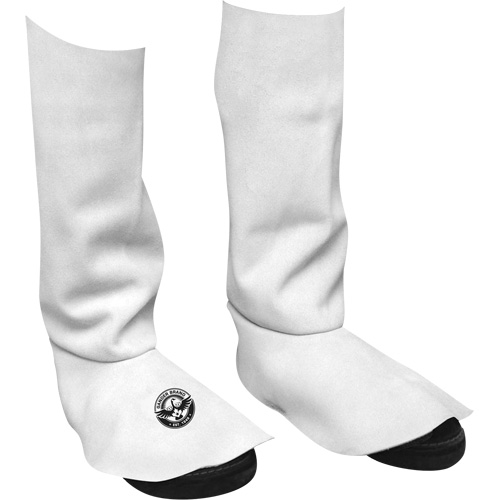 Leather Welding Spats, 15" L, Pearl Grey Les Distributions ICE