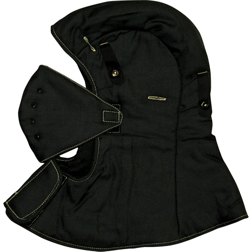 CarbonX&reg; FR Hardhat Liner with Face Mask, Black, Cotton/Jersey/Twill Les Distributions ICE