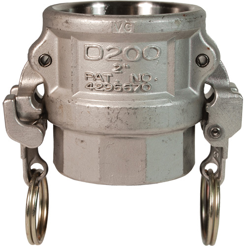 Coupleur &agrave; came et cannelure EZ Boss-Lock, Acier inoxydable, Type D, 1", NPT femelle, 250 PSI Les Distributions ICE