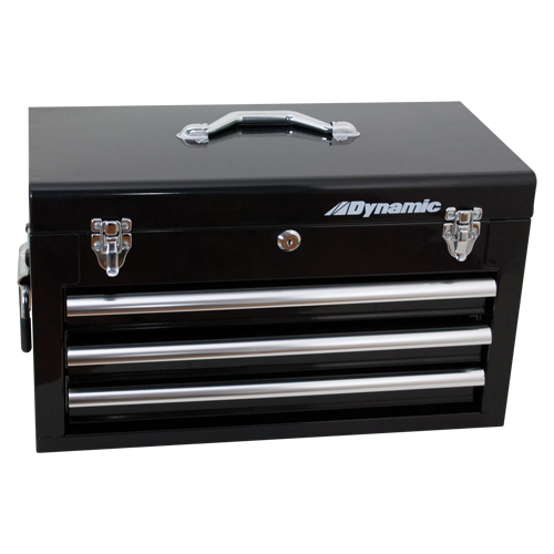 Hand Tool Box with Drawers, 10" D x 20" W x 12" H, Black Les Distributions ICE