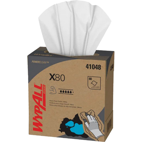 Chiffons &agrave; usage prolong&eacute; X80 WypAll, Robuste, 16-4/5" lo x 9" la Les Distributions ICE