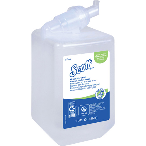 Scott&reg; Essential Green Certified Skin Cleanser, Liquid, 1 L, Plastic Cartridge, Unscented Les Distributions ICE