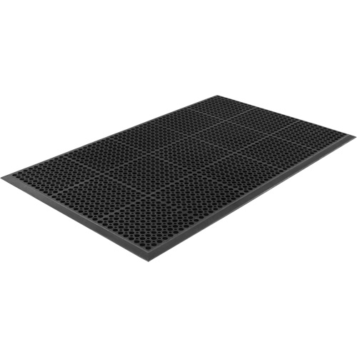 Tapis de s&eacute;rie Competitor, &agrave; fentes, 3' x 5' x 7/8", Noir, Caoutchouc naturel Les Distributions ICE