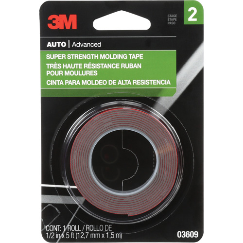 Super Strength Molding Tape, 1.52 m (5') L x 12.7 mm (1/2") W, 46 mils, Acrylic Les Distributions ICE