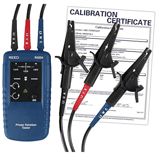 Testeur de phases de rotation du moteur avec certificat de calibration Les Distributions ICE