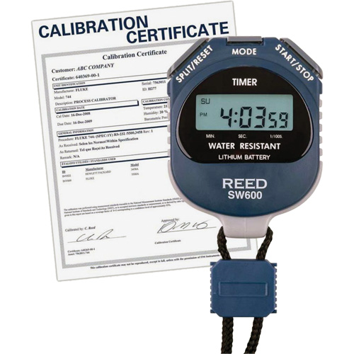 SW600 Stopwatch with Calibration Certificate, Digital, Water Resistant Les Distributions ICE