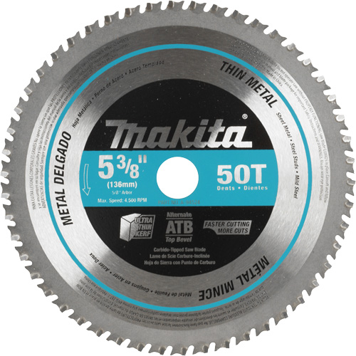 Carbide-Tipped Saw Blade, 5-3/8", 50 Teeth, Metal Use Les Distributions ICE