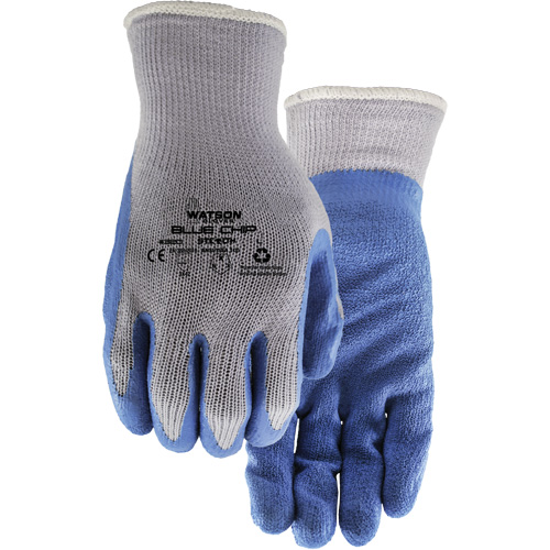Stealth Blue Chip Coated Gloves, Large, Rubber Latex Coating, 10 Gauge, Polyester Shell Les Distributions ICE