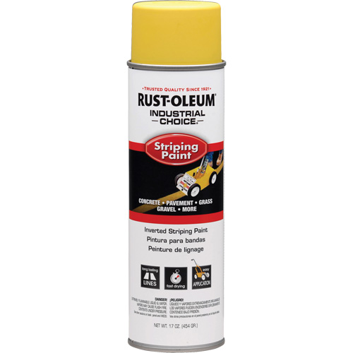 Industrial Choice&reg; S1600 System Inverted Striping Spray Paint, Yellow, 18 oz., Aerosol Can Les Distributions ICE