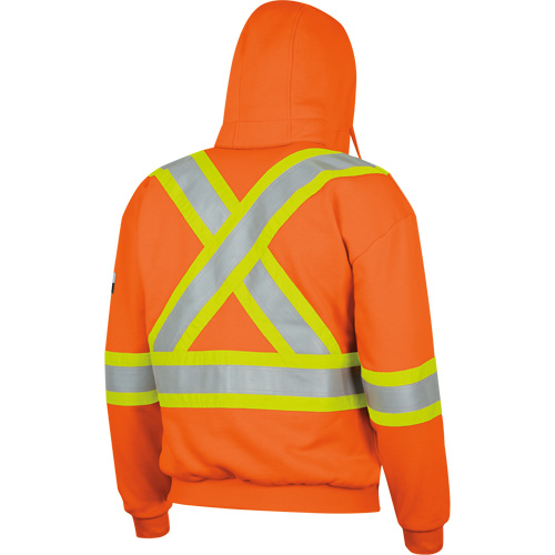 338SF Capuche &agrave; fermeture &eacute;clair ignifug&eacute;e, Hommes, T-Grand, Orange haute visibilit&eacute;, 22 cal/cm² Les Distributions ICE