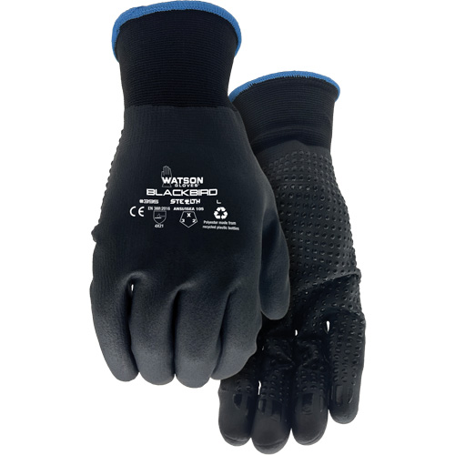 Stealth Blackbird Coated Gloves, X-Large, Microfoam Nitrile Coating, 15 Gauge, Polyester Shell Les Distributions ICE
