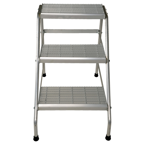 Aluminum Step Stand, 3 Steps, 34-9/16" x 22-13/16" x 30" High Les Distributions ICE