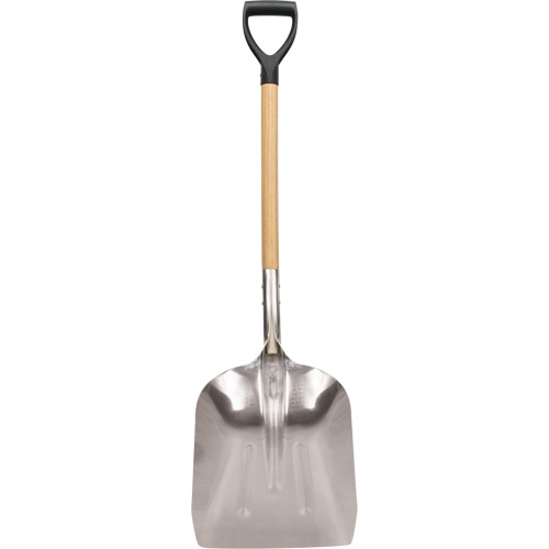 Scoop Shovel, Wood, Aluminum Blade, D-Grip Handle, 24-1/2" Length Les Distributions ICE