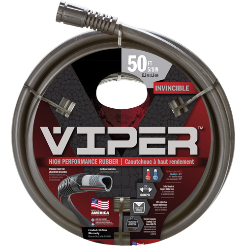 Viper&reg; High Performance Hose, Rubber, 5/8" dia. x 50' Les Distributions ICE
