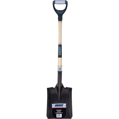 Pelle carr&eacute;e robuste, Bois dur, Lame Acier au carbone, Manche en Prise en D, Longueur 30" Les Distributions ICE