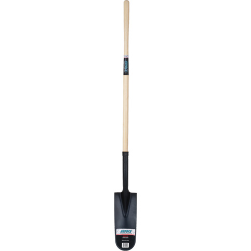 Pelle &agrave; drain robuste, Acier au carbone, Lame 16" x 6", 45" lo, Manche Droit Les Distributions ICE