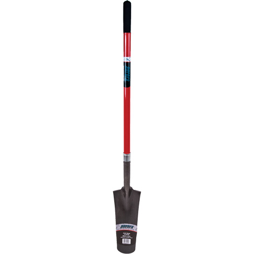 Pelle &agrave; drain robuste, Acier au carbone, Lame 16" x 6", 45" lo, Manche Droit Les Distributions ICE