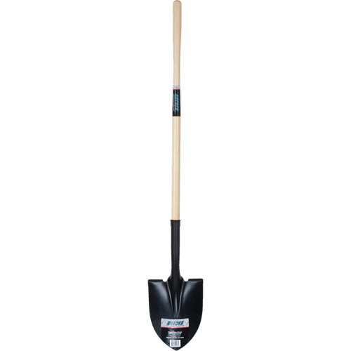 Round Point Shovel, Tempered Steel Blade, Hardwood, Straight Handle Les Distributions ICE